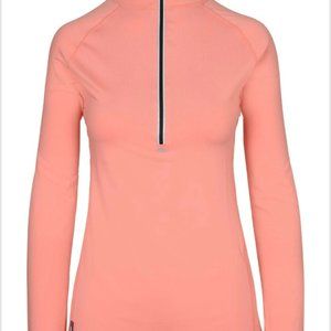 SURFANIC Womens CarbonDri Cozy Zip Neck. Size: XS  Color: Dusty Pink